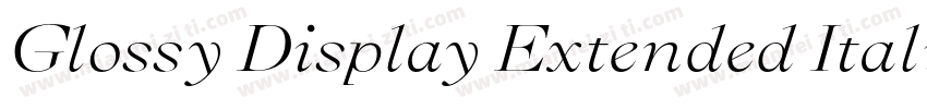 Glossy Display Extended Italic字体转换